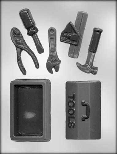 3d Tool Box & Tools Chocolate Mould - Click Image to Close